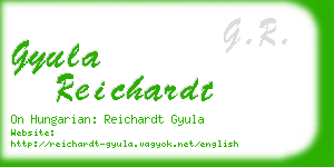 gyula reichardt business card